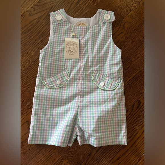 The Beaufort Bonnet Company Other - The Beaufort Bonnet Company 12-18 Jon Jon Sir Propers Preppy Plaid Boys Overalls
